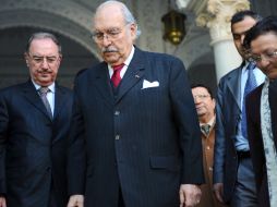 Fued Mebaza emitió un breve discurso a la nación. AFP  /