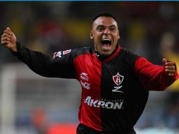 Edgar Pacheco festejando la anotación de los Zorros. MEXSPORT  /