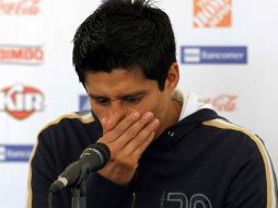 El jugador de Rayados de Monterrey Ricardo Osorio en una rueda de prensa. MEXSPORT  /