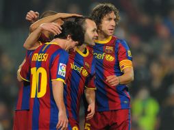 Los jugadores del Barcelona van a finiquitar el pase a semifinales ante el Betis. AFP  /