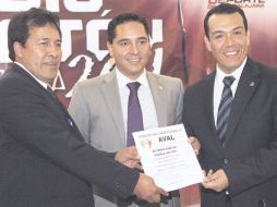 De izquierda a derecha, Antonio Lozano, André Marx Miranda y Roberto López. M. FREYRÍA  /