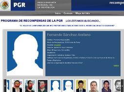 La PGR ha retirado la fotografía de su portal, dejando el espacio en blanco, mientras se hacen las aclaraciones pertinentes. ESPECIAL  /
