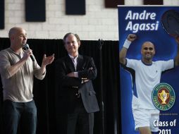 Andre Agassi llega al Salón de la Fama del tenis. AP  /