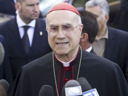 Tarcisio Bertone, en una conferencia de prensa. EFE  /