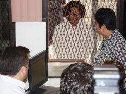 Con un rictus tranquilo, Kalimba compareció ante el juez Segundo de lo Penal en Chetumal. NTX  /