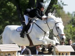 Juan Pablo Gaspar ganó la prueba 1.30 a lomos de “Puertas Blue Dream”´(foto). A. CAMACHO  /
