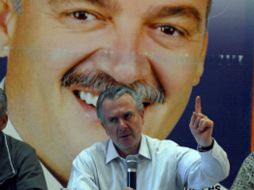 Santiago Creel estuvo apoya a Marcos Covarrubias Villaseñor, candidato de Acción Nacional a la gubernatura del Estado. NTX  /