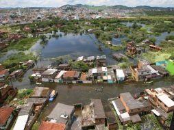 Vista aérea del poblado de Sao Geraldo, en Pouso Alegre, después de las intensas lluvias que azotaron Sao Paulo. NTX  /