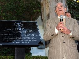 Francisco Hernández, durante el homenaje en la ciudad de México. MEXSPORT  /