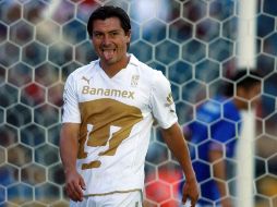 Reacción del jugador de la UNAM en el duelo ante el Cruz Azul. MEXSPORT  /