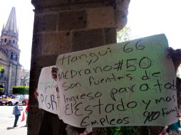 El evento concentró a cerca de 300 quejosos, según información de la Secretaría de Vialidad. A. GARCÍA  /