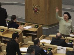 Diputados rusos votan la ratificación del nuevo tratado de desarme nuclear START. EFE  /