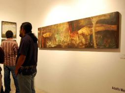 Imagen de una pintura de la muestra 'Abstracto 1' de la galería Apollinaire. E.BARRERA  /