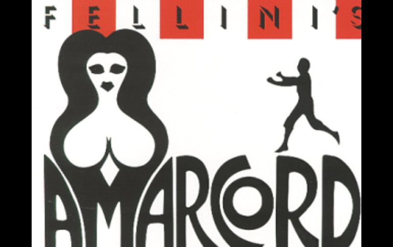 Cartel de la película Amacord, dirigida por Fellini y que inspiró una parte de la colección de dibujos. ESPECIAL  /
