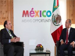 Presidente de Iberdrola, José Ignacio Sánchez Galán y Felipe Calderón Hinojosa. EFE  /