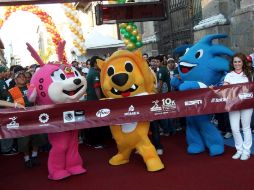 Las mascotas Panamericanas están en la línea de arranque para Guadalajara 2011. MEXSPORT  /