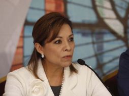 Josefina Vázquez Mota, en conferencia de prensa en el marco de la clausura de la plenaria de diputados del PAN. EL UNIVERSAL  /