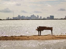 El piano estuvo en la costa sin llamar la atención hasta la semana pasada. AFP  /