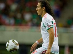 El jugador mexicano Andrés Guardado no ha podido entrar en acción con el Deportivo por una lesión. MEXSPORT  /
