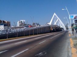 El día hoy se llevó a cabo la apertura a la circulación en los dos carriles del puente Atirantado. ESPECIAL  /
