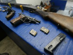 Autoridades aseguraron siete armas de fuego. ARCHIVO  /