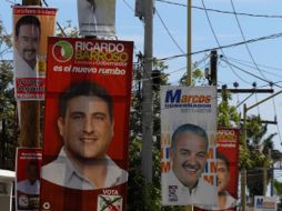 Las callles de Baja California Sur estan más saturadas de propaganda de cara a las elecciones para elegir gobernador. NTX  /