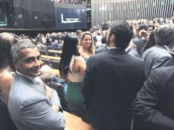 El diputado y ex jugador Romario, durante la instalación de la nueva legislatura brasileña en la Cámara de Diputados de Brasil. EFE  /