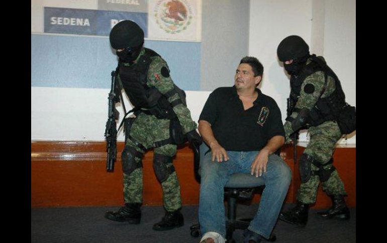 ''El lobo'' Valencia al momento de su extradición el 30 de enero. ESPECIAL  /