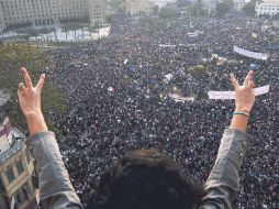 Los inconformes repudiaron la decisión del presidente Hosni Mubarak de permanecer en el cargo hasta septiembre. EFE  /
