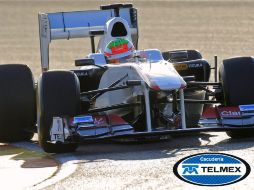 Sergio Pérez tuvo algunos problemas técnicos con su monoplaza en el Circuito Ricardo Tormo. EFE  /