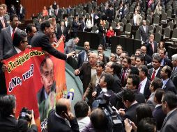 Los altercados obligaron a decretar un receso en el recinto legislativo. EL UNIVERSAL  /