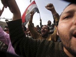 Los participantes piden la salida inmediata del presidente de Egipto. EFE  /