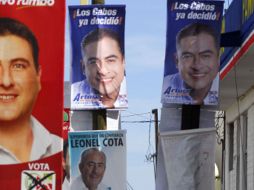 Las callles de la ciudad de Los Cabos están saturadas de propaganda electoral. NTX  /