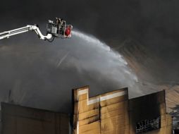 El incendio afectó gravemente a escuelas de samba. AFP  /