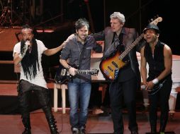 Camila fue una de las agrupaciones que mejor recibimiento tuvo durante el concierto Ama la vida. M. FREYRÍA  /