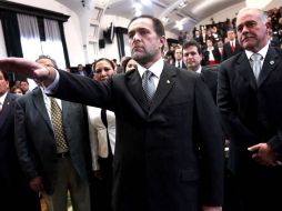 Jorge Pardo Rebolledo jura como nuevo ministro de la Suprema Corte de Justicia ante el Pleno del Senado. EL UNIVERSAL  /