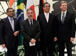 Representantes de India, Brasil, Japón y Alemania, de izquieda a derecha. AP  /