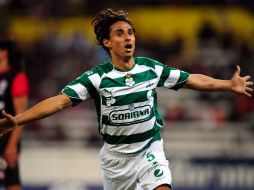 Fernando Arce festeja el primer gol del partido. MEXSPORT  /