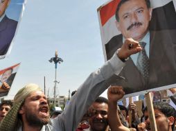 Mas de cuatro mil inconformes gritaban: ''Vete, vete Alí''. EFE  /