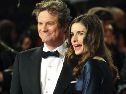 El actor británico Colin Firth (i) llega con su esposa Livia Giuggioli (d) a los premios BAFTA. EFE  /