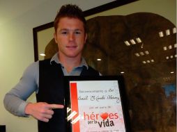 Saúl “Canelo” Álvarez participó ayer en la Ciudad de México en un acto altruista. ESPECIAL  /