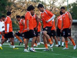 Los jugadores del conjunto chiapaneco en una práctica. MEXSPORT  /