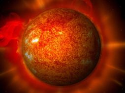 Las erupciones solares son violentas explosiones en la fotosfera del astro rey -equivalentes a millones de bombas de hidrógeno.ESPECIAL  /