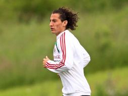 Andrés Guardado en una sesión de entrenamiento con la Selección mexicana. MEXSPORT  /