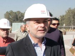 Emilio Gónzalez habló del crédito solicitado por el Ayuntamiento de Guadalajara, durante su recorrido por el CCU. A. CAMACHO  /