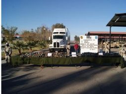 La droga se hallaba en un camión que llevaba mercancía de abarrotes. EFE  /