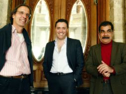 Leonardo Gasparini, Juan Pablo Alvear y Antonio Navarro anuncian el programa de la primera temporada del año.E. BARRERA  /