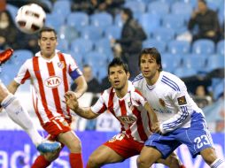 • “Kun” Agüero (centro) fue el autor del único tanto del encuentro. EFE  /