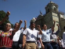 En Oaxaca, se realizó ayer una marcha en el Centro Histórico para exigir un freno a la violencia. NTX  /