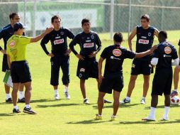 Los campeones del torneo Apertura 2010, el Monterrey, antes de iniciar un entrenamiento. MEXSPORT  /